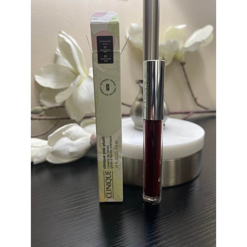 Clinique Pop Plush Creamy Lip Gloss 01 Black Honey Pop
